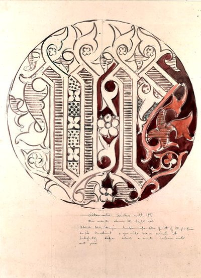Disegno per il Roundel della Camera dei Comuni da Augustus Welby Northmore Pugin
