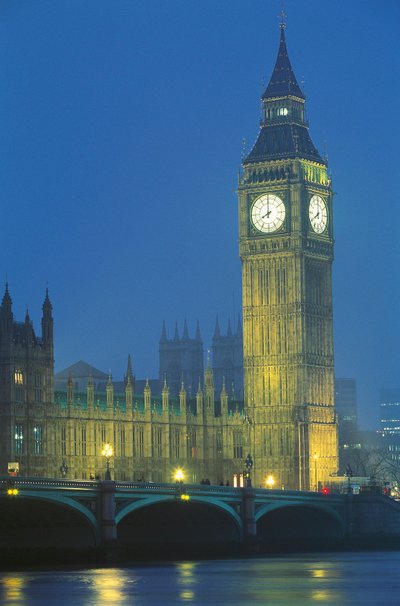 Palazzo di Westminster e Big Ben di notte, Londra da Augustus Welby Pugin