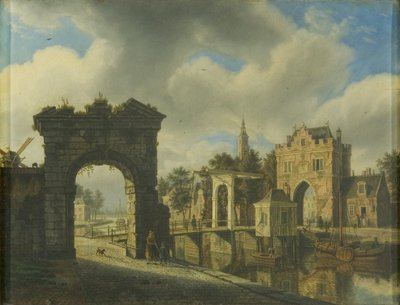 Scena di Canale con Ponte Levatoio da Augustus Wijnands