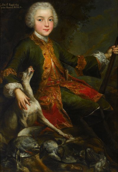 Ritratto di Józef Sapieha 1737-1792, c. 1740 da Augustyn Mirys