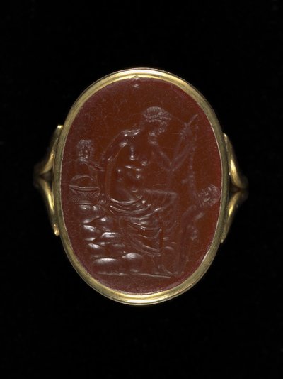 Anello raffigurante Afrodite, c.100-70 a.C. da Aulos Aulos