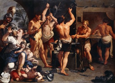 Marte e Venere alla fucina di Vulcano da Aureliano Milani