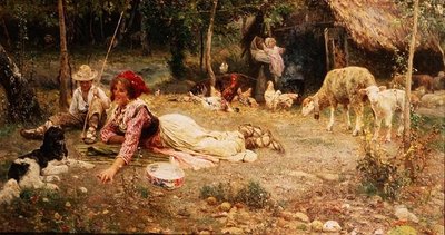 Scena di Fattoria Italiana da Aurelio Tiratelli