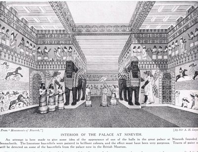 Interno del Palazzo di Ninive, illustrazione da 