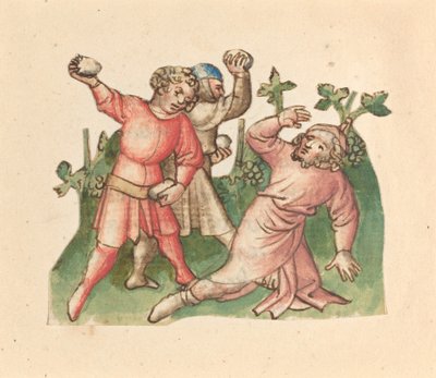 La lapidazione di Naboth da Austrian 15th Century