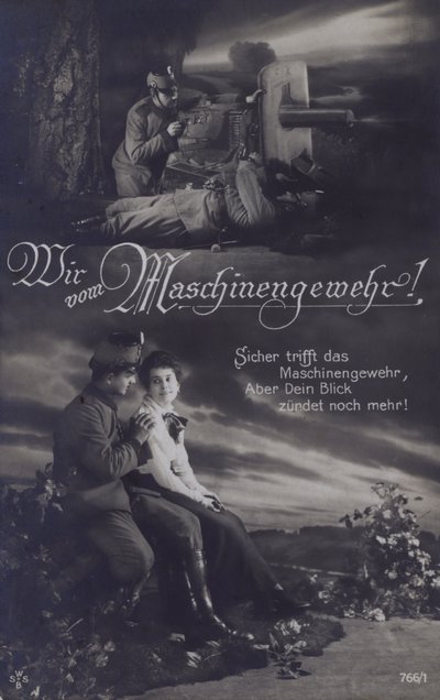 Mitragliere austriaco sul campo di battaglia e con la sua amata (foto in b/n) da Austrian Photographer