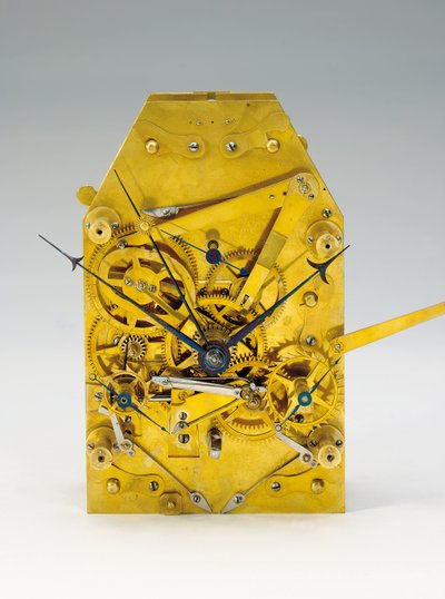 Orologio da tavolo mensile con equazione del tempo e calendario completo da Austrian School