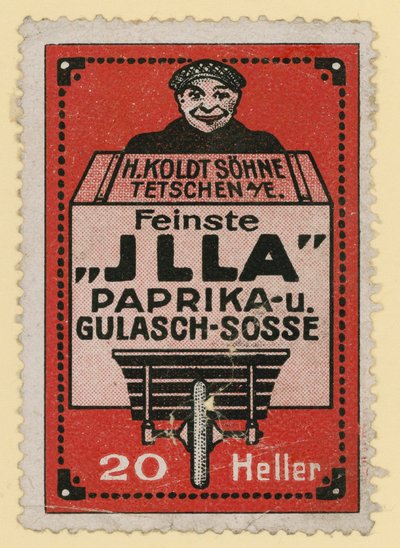 Pubblicità per paprika e salsa gulasch Jlla da Austrian School