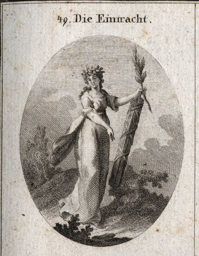 Allegoria della concordia rappresentata con una corona di melograni, emblema dell