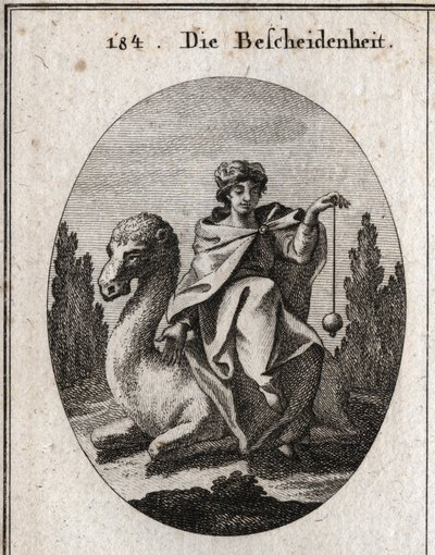 Allegoria della discrezione. Il piombo che tiene perpendicolare è l