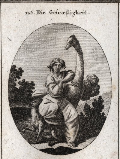 Allegoria della voracità. Lo struzzo è l