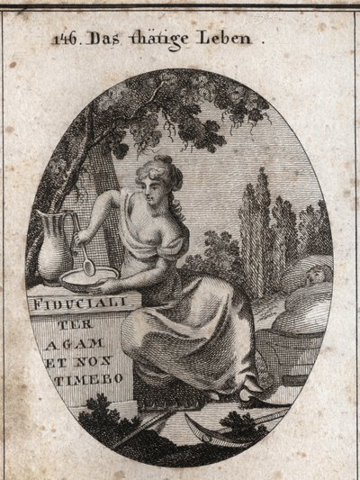 Allegoria della vita lavorativa seduta all