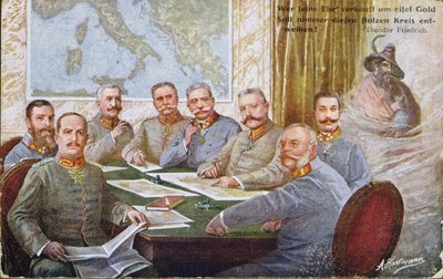 Generali e leader di guerra austriaci e tedeschi della Prima Guerra Mondiale, raggruppati attorno a Hindenburg e Mackensen, 1915 da Austrian School