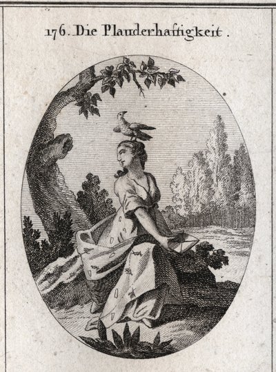 Allegoria di Babilonia. Il suo drappo è pieno di cicale e lingue. da Austrian School
