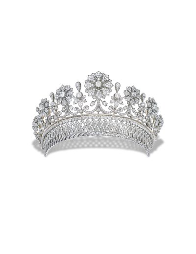 Tiara di diamanti antica di Kochert da Austrian School