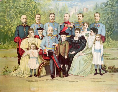 Membri della famiglia imperiale austriaca riuniti attorno all