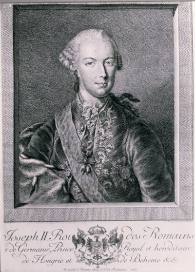 Ritratto di Giuseppe II (1741-90) Re di Germania e Sacro Romano Imperatore, 1763 da Austrian School