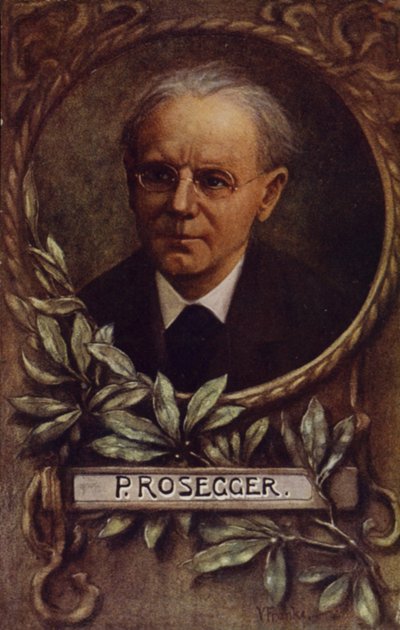 Ritratto di Peter Rosegger da Austrian School