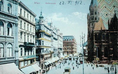 Cartolina che raffigura Piazza Santo Stefano e la Cattedrale di Santo Stefano, Vienna da Austrian School