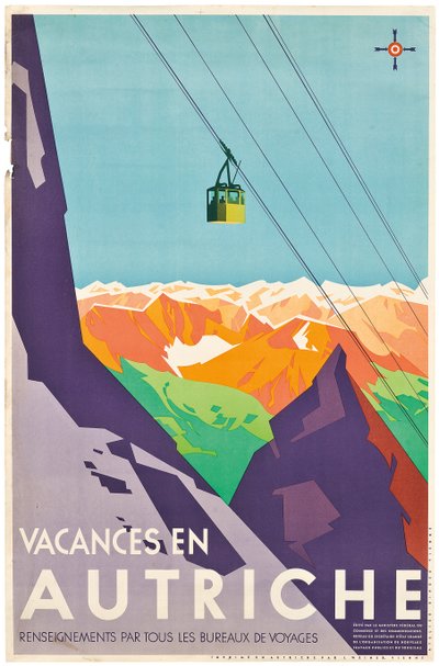Poster pubblicitario delle vacanze in Austria da Austrian School