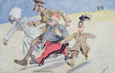 Raggruppamento, Russia, Gran Bretagna, Francia e Italia in fuga davanti agli austriaci e ai tedeschi all