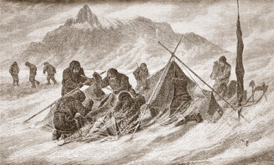 Lo strappo si ingrandisce durante una bufera di neve, 1876 da Austrian School