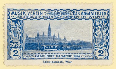 Tram davanti al Municipio, Vienna da Austrian School