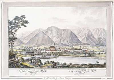 Veduta di Hall in Tirol, 1779-1792 da Austrian School