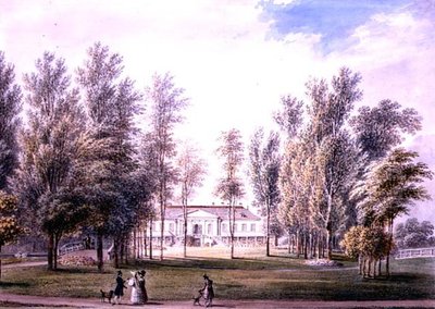 Veduta di una casa di campagna in un parco, c.1815 da Austrian School