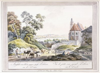 Vista del Piccolo e Grande Pechlarn sul Danubio, 1779-1792 da Austrian School