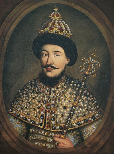 Ritratto dello zar Alessio I Michajlovič di Russia 1629-1676, 1670s da Austrian master