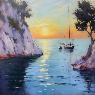 Gita in barca al tramonto lungo la costa da Avanesova Elena