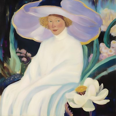 Cappello viola da donna elegante da Avanesova Elena