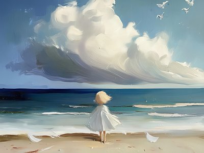 Ragazza che guarda il mare da Avanesova Elena