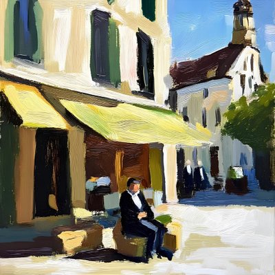 Un uomo al Sunny Cafe da Avanesova Elena