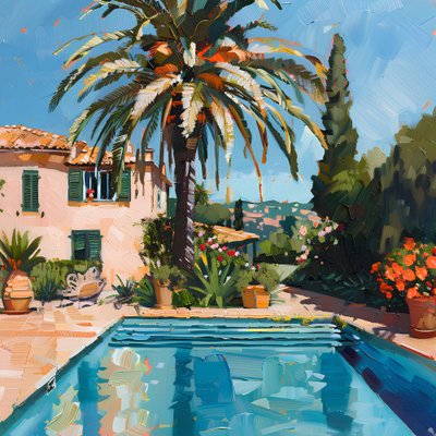 Villa con piscina in stile mediterraneo da Avanesova Elena