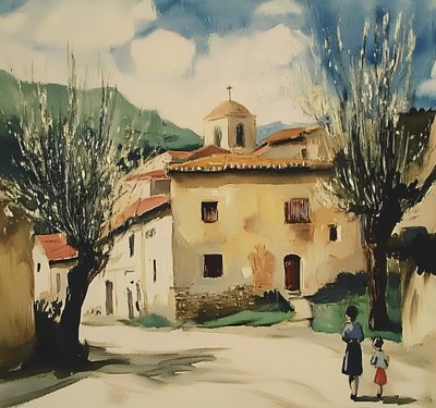 Sentiero tranquillo del villaggio da Avanesova Elena