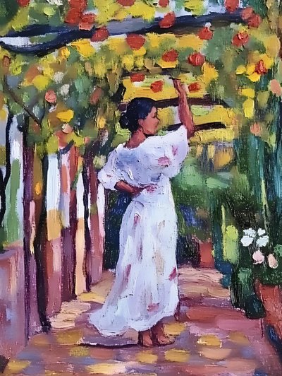 La signora del giardino estivo da Avanesova Elena
