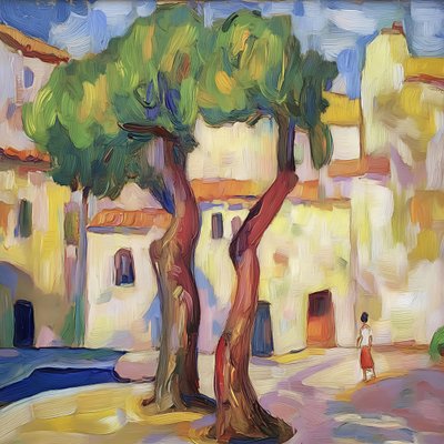 Alberi del Villaggio illuminati dal sole da Avanesova Elena