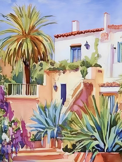 Villa soleggiata in stile mediterraneo da Avanesova Elena