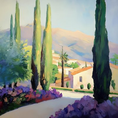 Soleggiato villaggio mediterraneo da Avanesova Elena