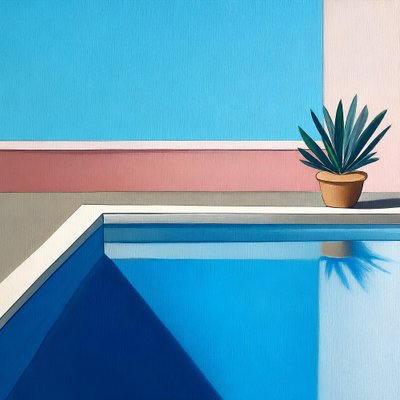 Tranquilli blu a bordo piscina da Avanesova Elena