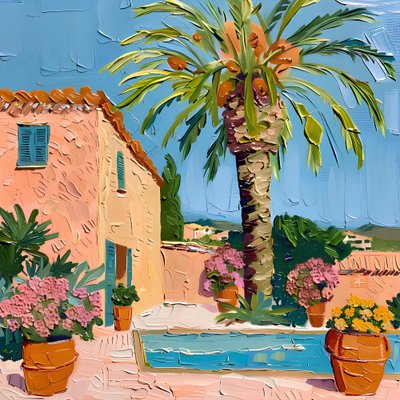 Un vivace cortile in stile mediterraneo da Avanesova Elena