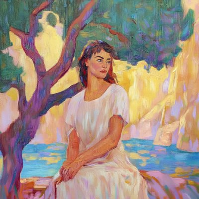 Donna nella luce dorata da Avanesova Elena