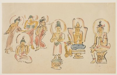 (Caricature del Tempio di Asakusa Kannon A), c. 1900 da Awashima Kangestu