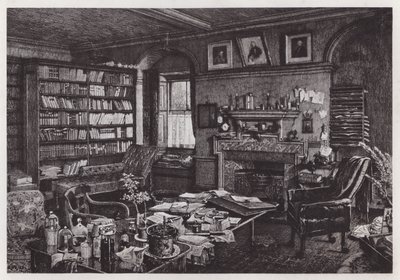 Lo studio di Charles Darwin a Down House da Axel (after) Haig