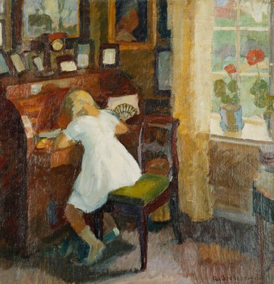 Una Ragazza a una Scrivania da Axel Bredsdorff