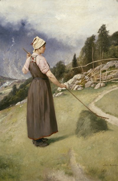 Ragazza che rastrella il fieno da Axel Hjalmar Ender