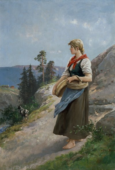 Ragazza di montagna da Axel Hjalmar Ender