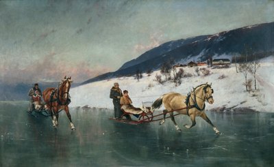 Corsa in slitta sul ghiaccio da Axel Hjalmar Ender